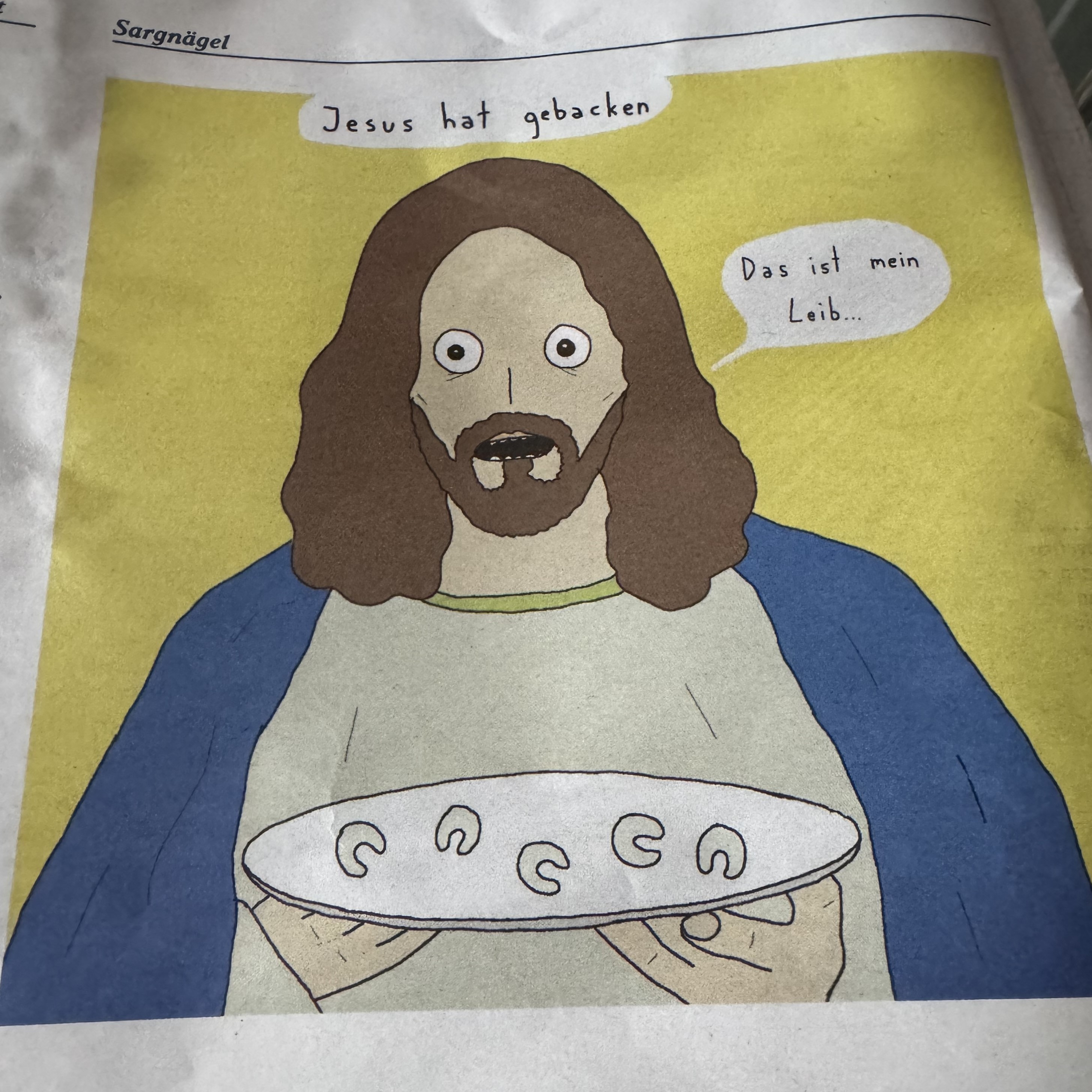Karikatur von Jesus