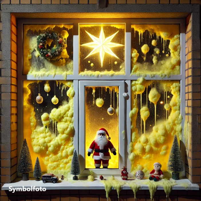 Beschmierung der Weihnachtsdeko
